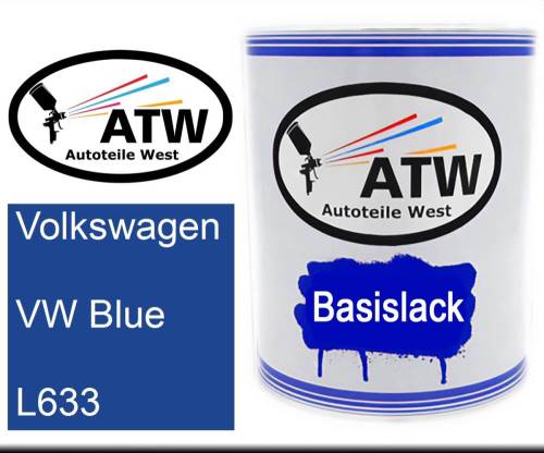 Volkswagen, VW Blue, L633: 1L Lackdose, von ATW Autoteile West.